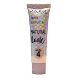 Base De Maquillaje Líquida De Aspecto Natural Ruby Rose, Base De Maquillaje Líquida Nude De 4 Tonos, 29 Ml