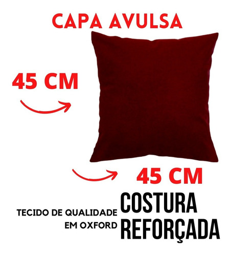 Capa De Almofada Decorativa Cama Sofá Poltrona 45x45 + Cores