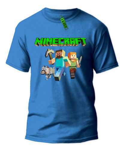 Lum - Remera Minecraft Videojuego - Algodon 1° Calidad