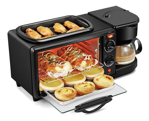 Mini Horno Eléctrico Con Placa Caliente, Múltiples 3 En 1