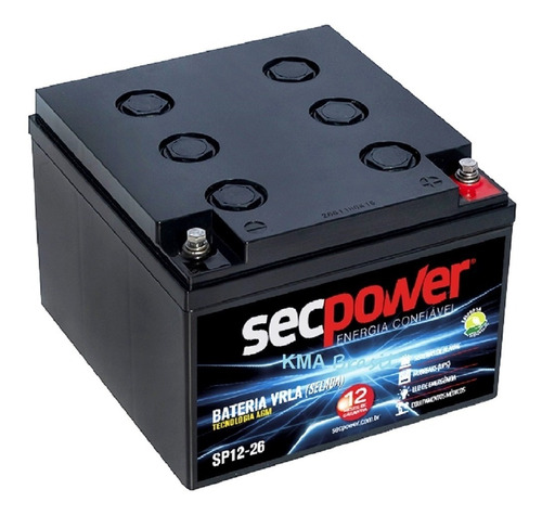 Bateria Selada 12v 26ah Sec Power Sp12-26 * Nobreak Outros *