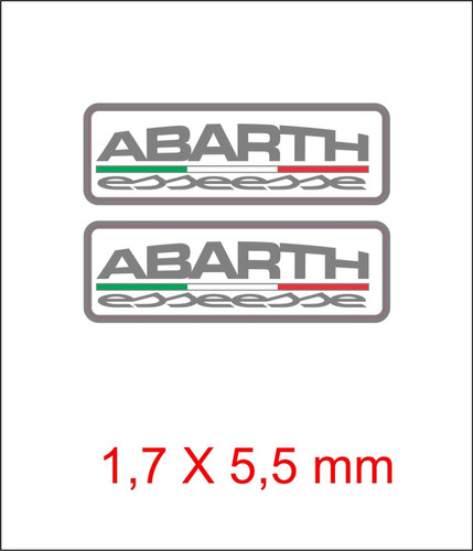 Adesivo Resinado Coluna Fiat Abarth Italia Branco Ca10433