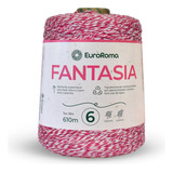 Barbante Fantasia Euroroma 600g N.º6, Escolha Cor Mesclado