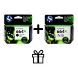 Dual Pack Original De Tinta Negro Y Color Hp 664xl