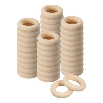 Anillos De Madera Para Manualidades 25mm, Paquete De 50 Piez