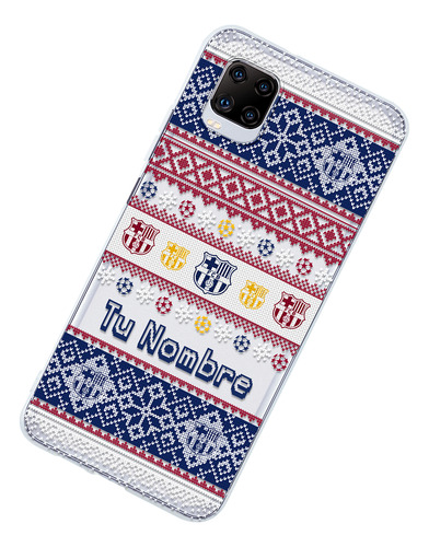 Funda Para Zte Fc Barcelona Ugly Sweater Navidad Con Nombre