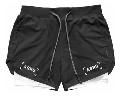 Short Deportivo Con Lycra Hombre Correr Gimnasio Bolsillo