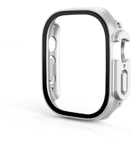 Protector Case Mica Para Apple Watch Ultra 49 Mm Plata