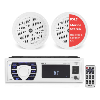 Kit De Receptor Y Altavoz Pyle Marine, Conjunto Digital Lcd