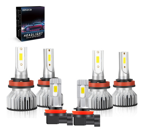 Kit De Faros Led H11 De Luz Alta Y Luz Antiniebla H11