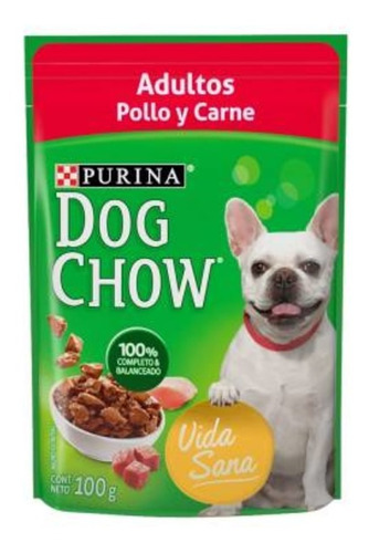 Sobre Alimento P/ Perro Adulto Dog Chow® Pollo Y Carne 100g