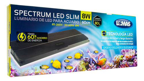 Lampara Spectrum Led Slim 60 Cm Con Tapa