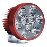 Faro Auxiliar Redondo Hyper Led Ir-1575 Color Rojo 18w 8-80v