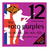 Jgo De Cuerdas P/guitarra Electrica Serie Roto Purples R12