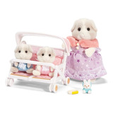 Calico Critters Patty Y Cochecito Doble Conjunto De Paden