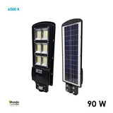 Street Light Lampara Solar Con Panel 90w Mundo Lucido