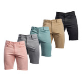 Paquete De 5 Bermudas De Gabardina Short Hombre Playa Kit