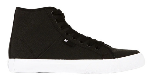 Zapatillas Dc Shoes Modelo Manual Hi Le Negro Cuero