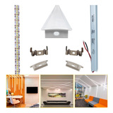 Kit 2m Perfil Led De Embutir Completo Slim 30mm Fita + Fonte