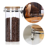 Combo 2 Pote 1420ml Hermetico Com Trava Inox Tampa De Bambu