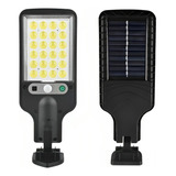 Luminária Led Solar Poste Rua Parede Sensor 180w C/ Controle