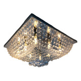 Lustre De Cristal Acrílico - 40x40 Arqueado Inox