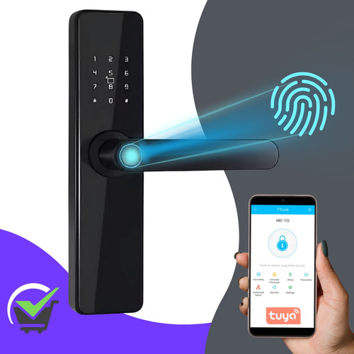 Fechadura Digital Eletrônica Biométrica Wifi Touch Security 