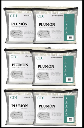 Edredón X6 Simil Plumón Eco. Duvet Acolchado 2 1/2 Queen