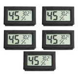 Q 5pcs Mini Lcd Digital Medidor De Temperatura Y Humedad Pet