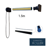 Kit Roller Negro 38mm Completo + Tubo Y Zócalo Oval 1.5m