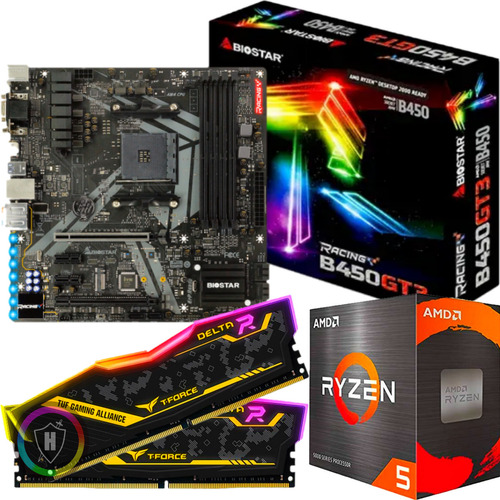 Kit Pc Gamer - Ryzen 5 + Placa Mãe B450m + 16gb 3000mhz Ddr4