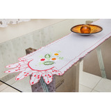 Caminho De Mesa 2,00 M X 35 Cm Tergal Bico Bordado Oferta