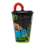 Vaso Sport Infantil Con Sorbete Minecraft Color Multicolor