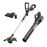 Worx Wg930 Guadaña Inalámbrica + Sopladora Turbina 20v 2.0ah