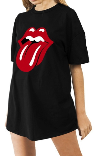 Remeron Rolling Stones Mujer Remera Logo Lengua Rock 5