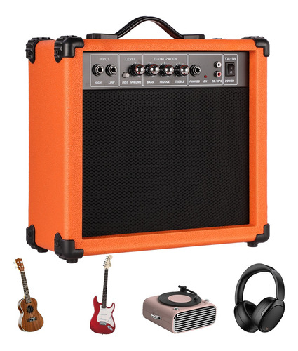 Amplificador Para Guitarra Y Bajo Electrico 15w Doble Canal