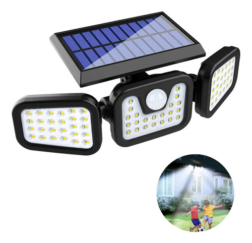 Luz Led Solar Iluminação Potente Holofote Fotocelula Top