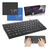 Mini Teclado C/fio Usb De Teclas De Perfil Baixo + Brinde