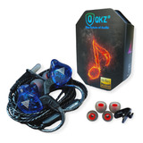 Fone De Ouvido Retorno De Palco Gamer Qkz Subwoofer Azul