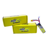 2 Pack Batería Lipo Tattu 550 Mah 7.4v 2s 95c