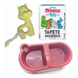 Kit Adoção Cachorro - Comedouro Brinquedo E Tapete Higiênico