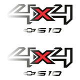  2 Pzas Calcas Sticker Reflejante S10 Chevrolet 4x4 13x32 Cm