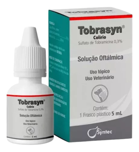 Tobrasyn Colírio Syntec Solução Oftálmica Cães E Gatos - 5ml