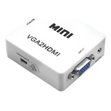 Conversor De Audio Y Video Vga A Hdmi Mini Full Hd Activo