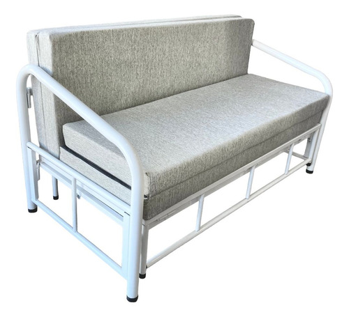 Sillon Cama 2 Plazas Nordico Industrial Blanco 