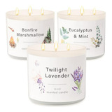 Set De 3 Velas Aromáticas Para Hogar, Baño Y Cuerpo, 40.2 Oz