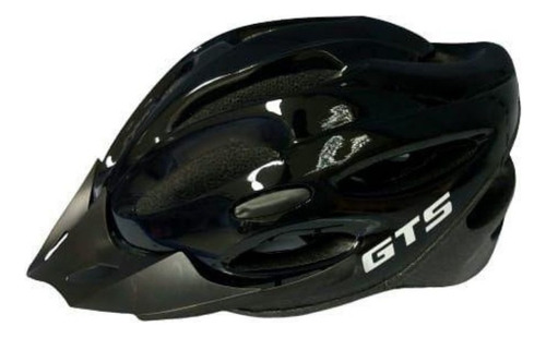 Capacete Com Sinalizador Led Ciclismo Bike Preto Gts Cor Preto Fosco Tamanho G-56 Ao 62cm