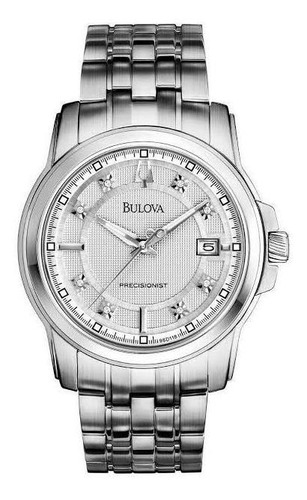 Relógio Bulova Precisionist 96d118 Orig Anal Silver White