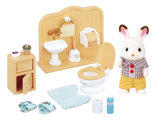 Sylvanian Families Baño Hermano Conejo Chocolate Ternurines