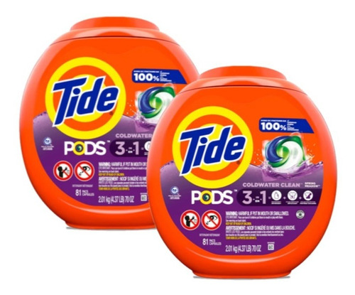 Pods Detergente En Capsulas Tide 2 X 81 Un